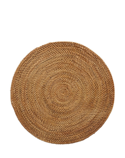 Smoked Rattan Placemat - Round - Republic Home - Homewares