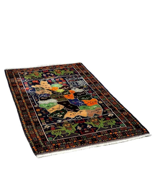 Balouch Herat Rug (Map) 209x122cm - Republic Home - Rugs