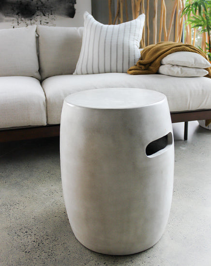 Grey Round Terrazzo Stool - Republic Home - Furniture