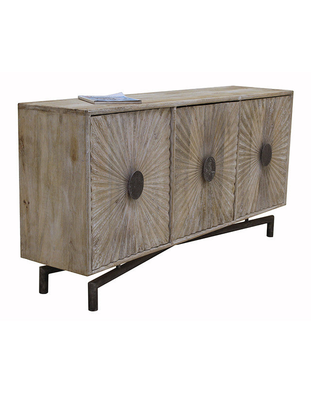 Sunburst 3 Dr Credenza - Republic Home - Furniture