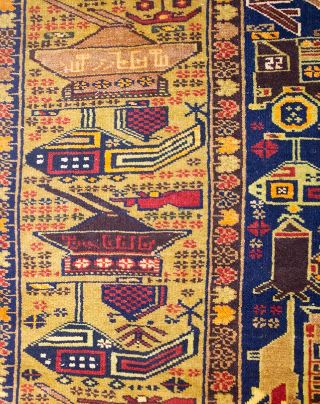 Afghan War Rug 195x110cm - Rugs - Republic Home