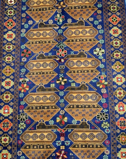 Afghan War Rug 200x112cm - Rugs - Republic Home