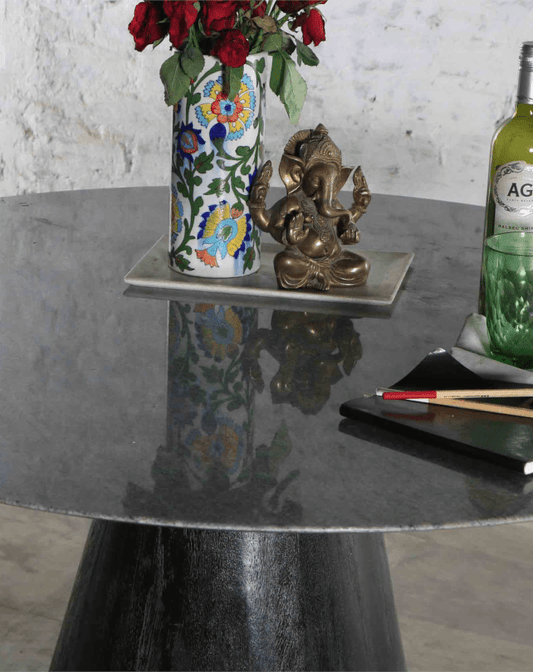 Cousteau Dining Table (Black Base) - Furniture - Republic Home