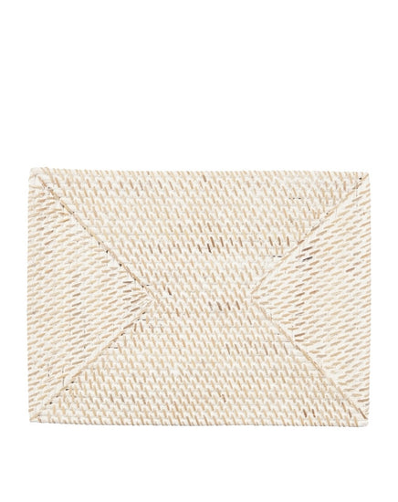 Whitewash Rattan Placemat - Rectangle - Republic Home - Homewares