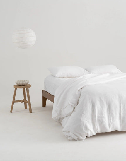 European Linen Duvet Cover Set — White - Duvet Cover - Republic Home