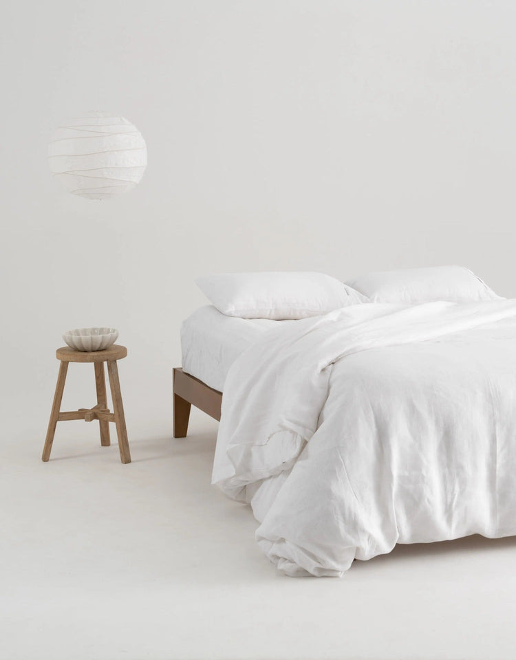 European Linen Duvet Cover Set — White - Duvet Cover - Republic Home