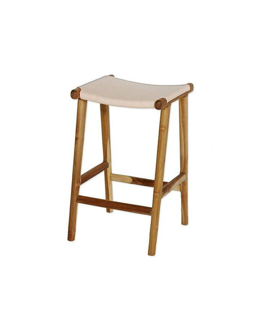 Jerry Counter Stool Flat Leather - Natural - Furniture - Republic Home