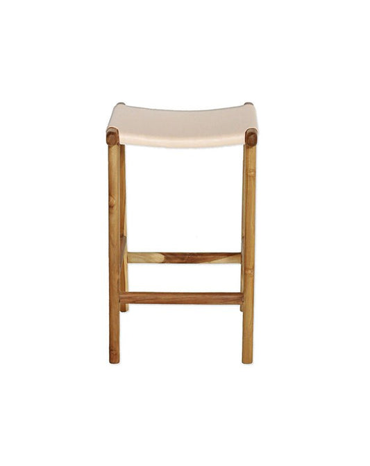 Jerry Counter Stool Flat Leather - Natural - Furniture - Republic Home