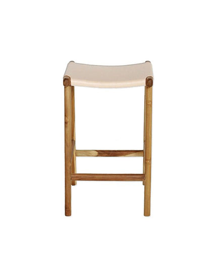 Jerry Counter Stool Flat Leather - Natural - Furniture - Republic Home