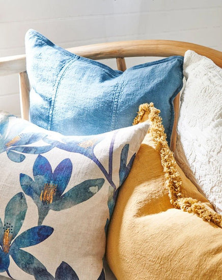 Luca Cushion Azure Blue 60x60 - Cushion - Republic Home