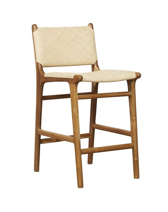 Maya Plush Counter Stool with Back - Furniture - Republic Home