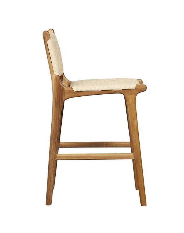 Maya Plush Counter Stool with Back - Furniture - Republic Home