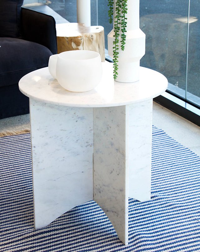 Nixon Marble Side Table - Furniture - Republic Home