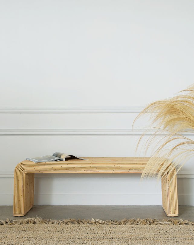 Nusa Cane Bench - Furniture - Republic Home