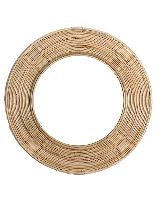 Orbit Round Cane Mirror