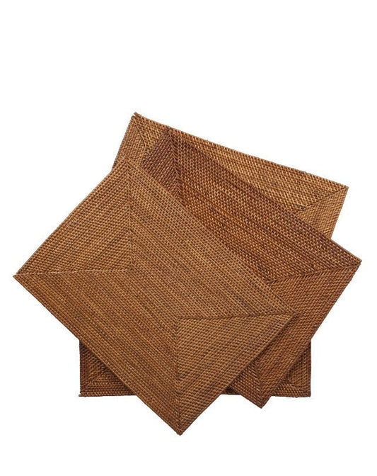 Smoked Rattan Placemat - Rectangle - Homewares - Republic Home