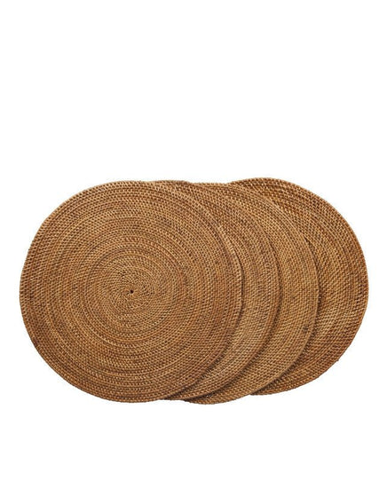Smoked Rattan Placemat - Round - Homewares - Republic Home