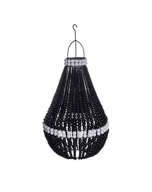 Tenda Wooden Bead Lamp Shade (Black) - Lighting - Republic Home