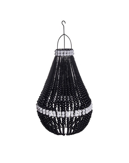Tenda Wooden Bead Lamp Shade (Black) - Lighting - Republic Home