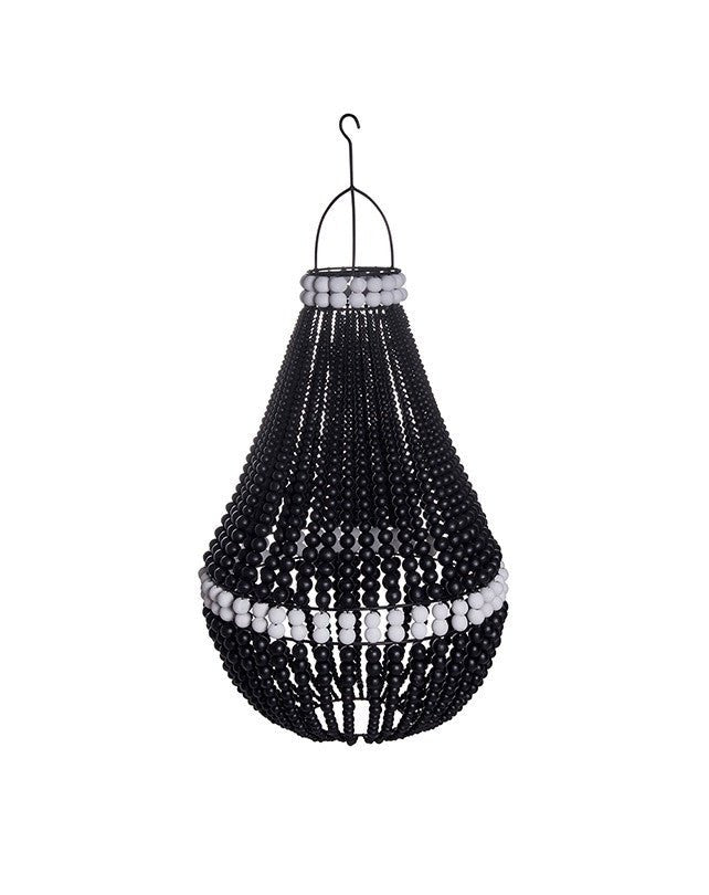 Tenda Wooden Bead Lamp Shade (Black) - Lighting - Republic Home