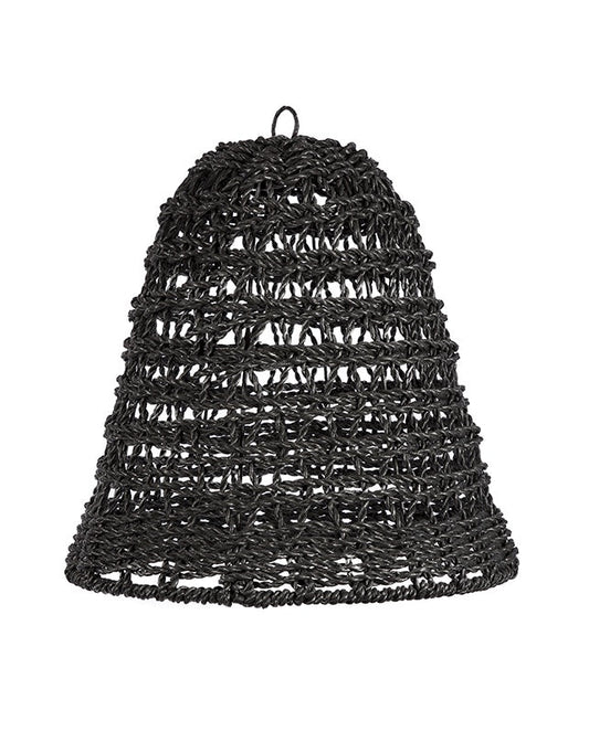Woven Cone Pendant (Black) - Lighting - Republic Home