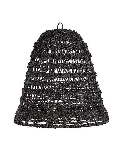 Woven Cone Pendant (Black) - Lighting - Republic Home