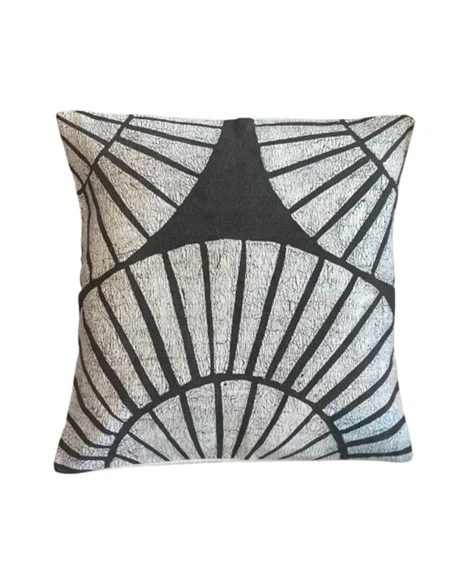 Zuva (Sunrays) Charcoal Batik Cushion - Cushion - Republic Home
